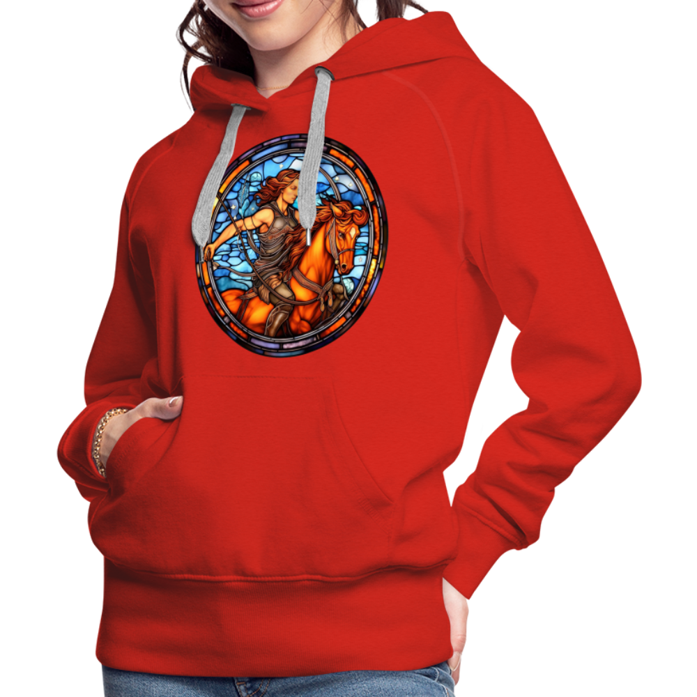 Women’s Mosaic Sagittarius Premium Hoodie - red