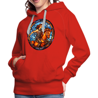 Thumbnail for Women’s Mosaic Sagittarius Premium Hoodie - red