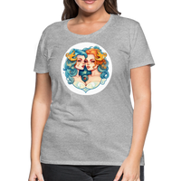 Thumbnail for Women’s Symbol Gemini Premium T-Shirt - heather gray