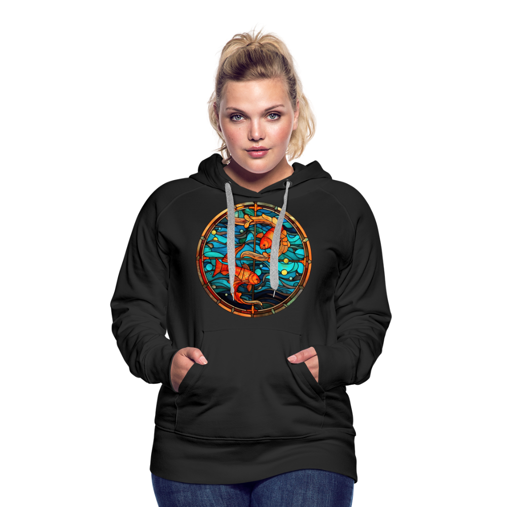 Women’s Mosaic Pisces Premium Hoodie - black