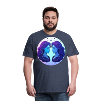 Thumbnail for Men's Magic Gemini Premium T-Shirt - heather blue