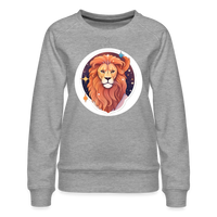 Thumbnail for Women’s Symbol Leo Premium Sweatshirt - heather grey