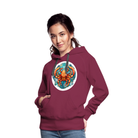 Thumbnail for Women’s Symbol Cancer Premium Hoodie - burgundy