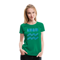 Thumbnail for Women's Power Words Aquarius Premium T-Shirt - kelly green