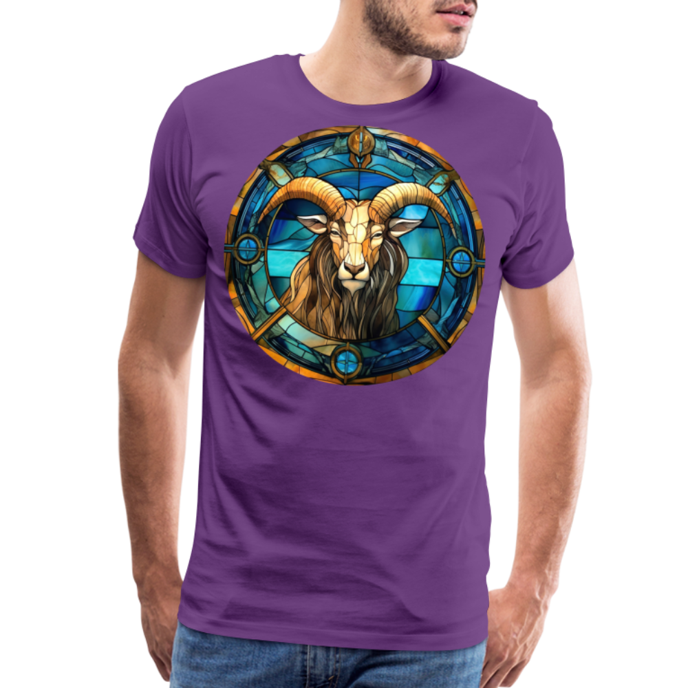 Men's Mosaic Capricorn Premium T-Shirt - purple