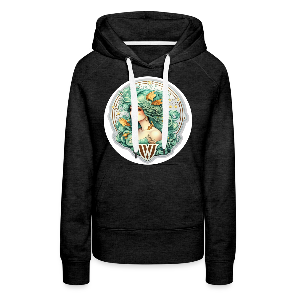 Women’s Symbol Virgo Premium Hoodie - charcoal grey