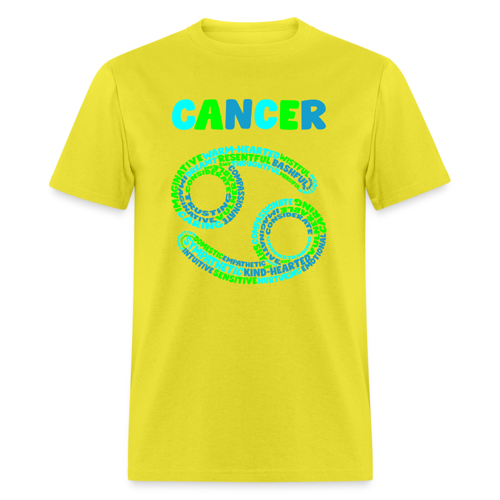 Men's Power Words Cancer Classic T-Shirt - yellow