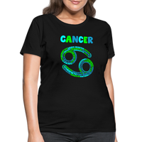 Thumbnail for Women's Power Words Cancer T-Shirt - black