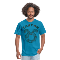 Thumbnail for Men's Power Words Taurus Classic T-Shirt - turquoise