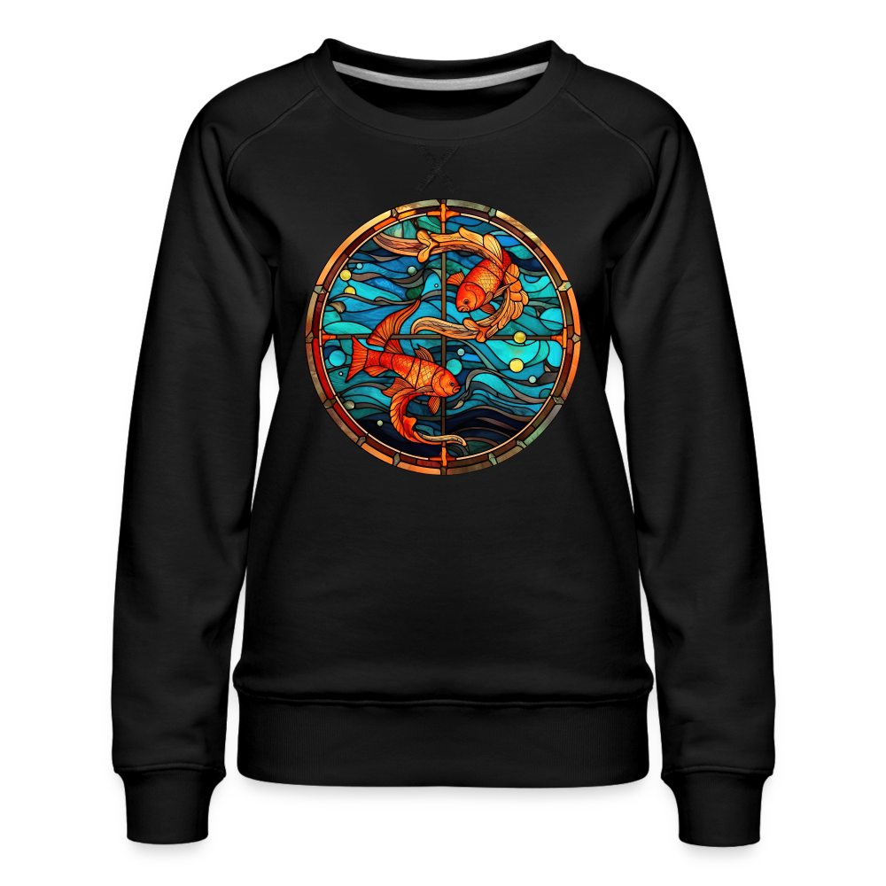 Women’s Mosaic Pisces Premium Sweatshirt - black