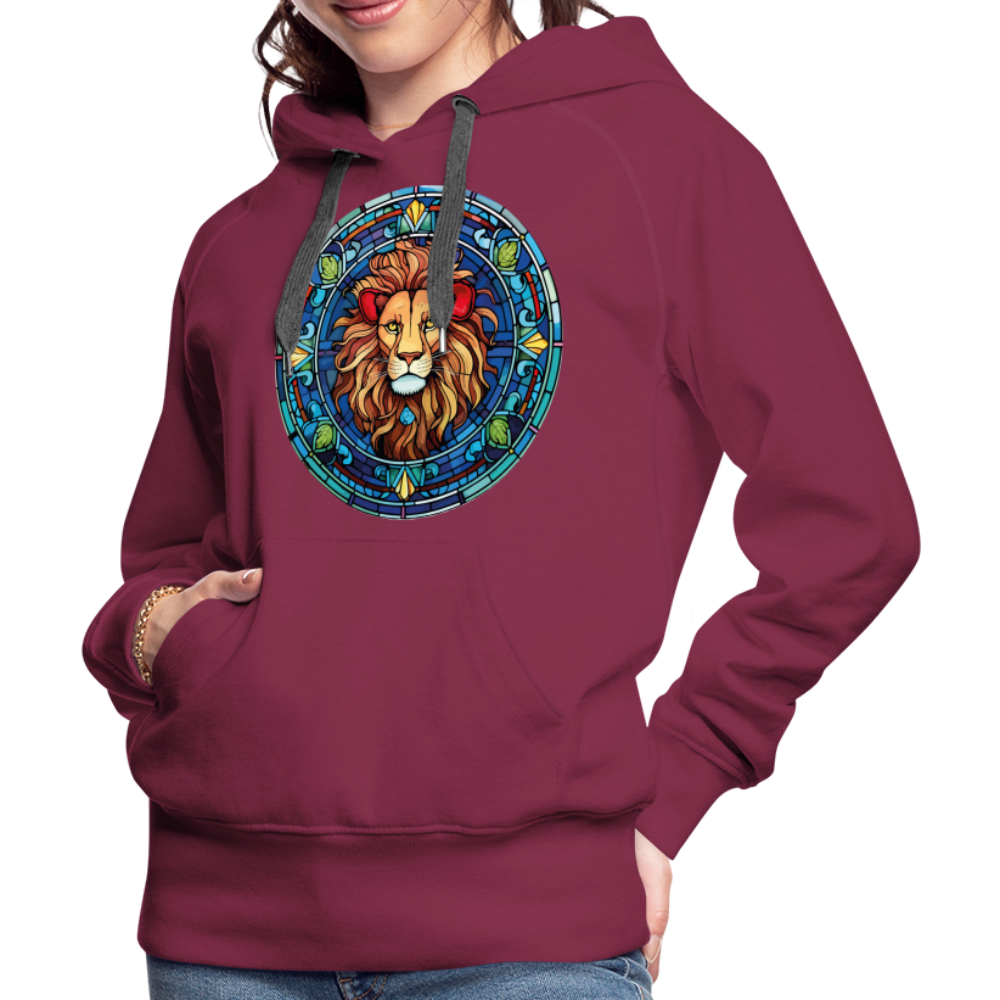 Women’s Mosaic Leo Premium Hoodie - burgundy