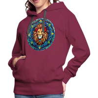 Thumbnail for Women’s Mosaic Leo Premium Hoodie - burgundy