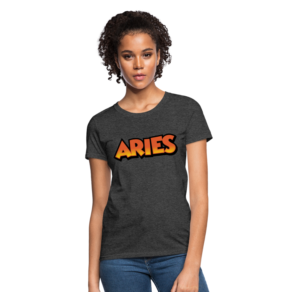 Women's Aries New Design T-Shirt - heather black