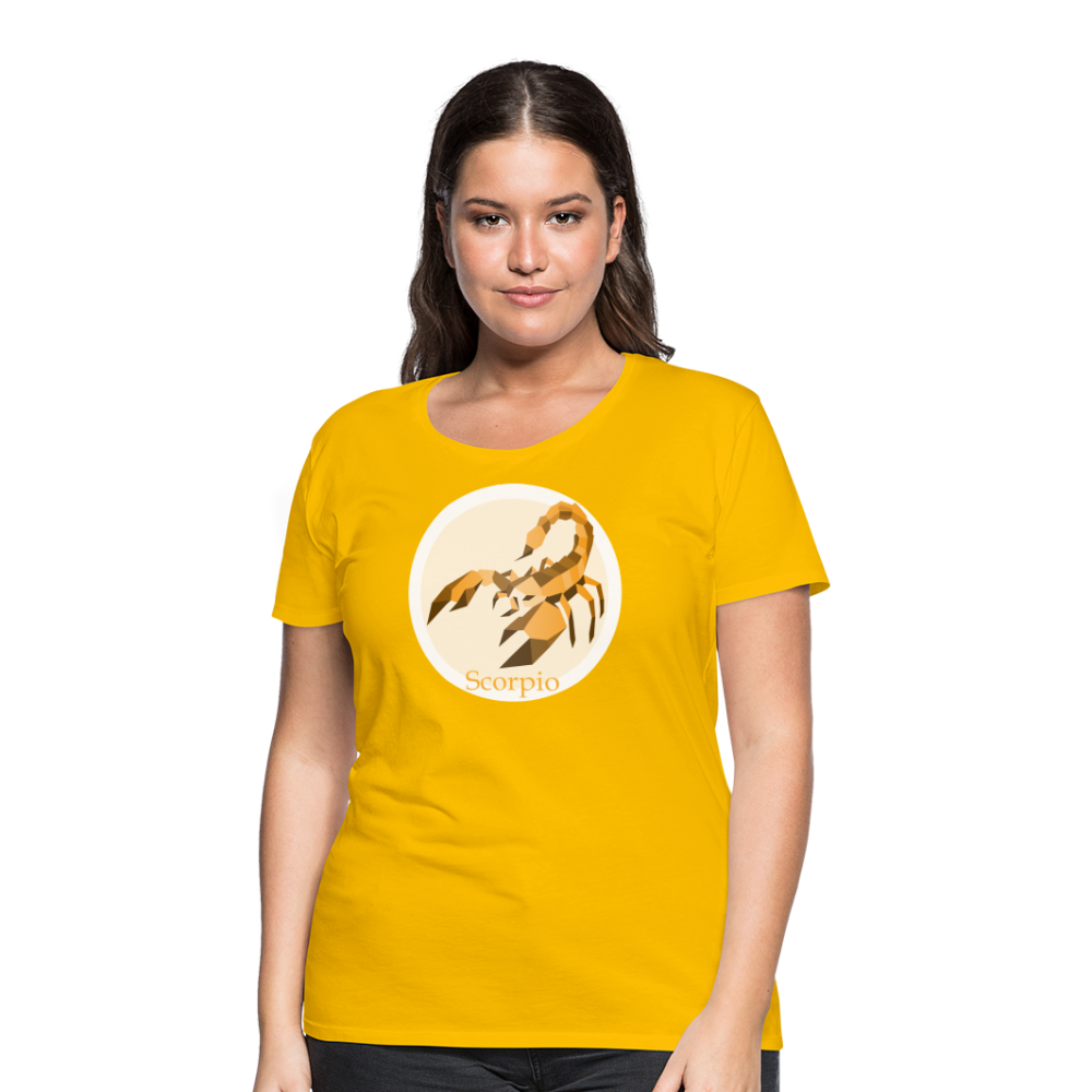 Women’s Mosaic Scorpio Premium T-Shirt - sun yellow