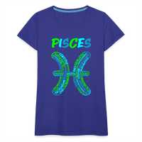 Thumbnail for Women's Power Words Pisces Premium T-Shirt - royal blue