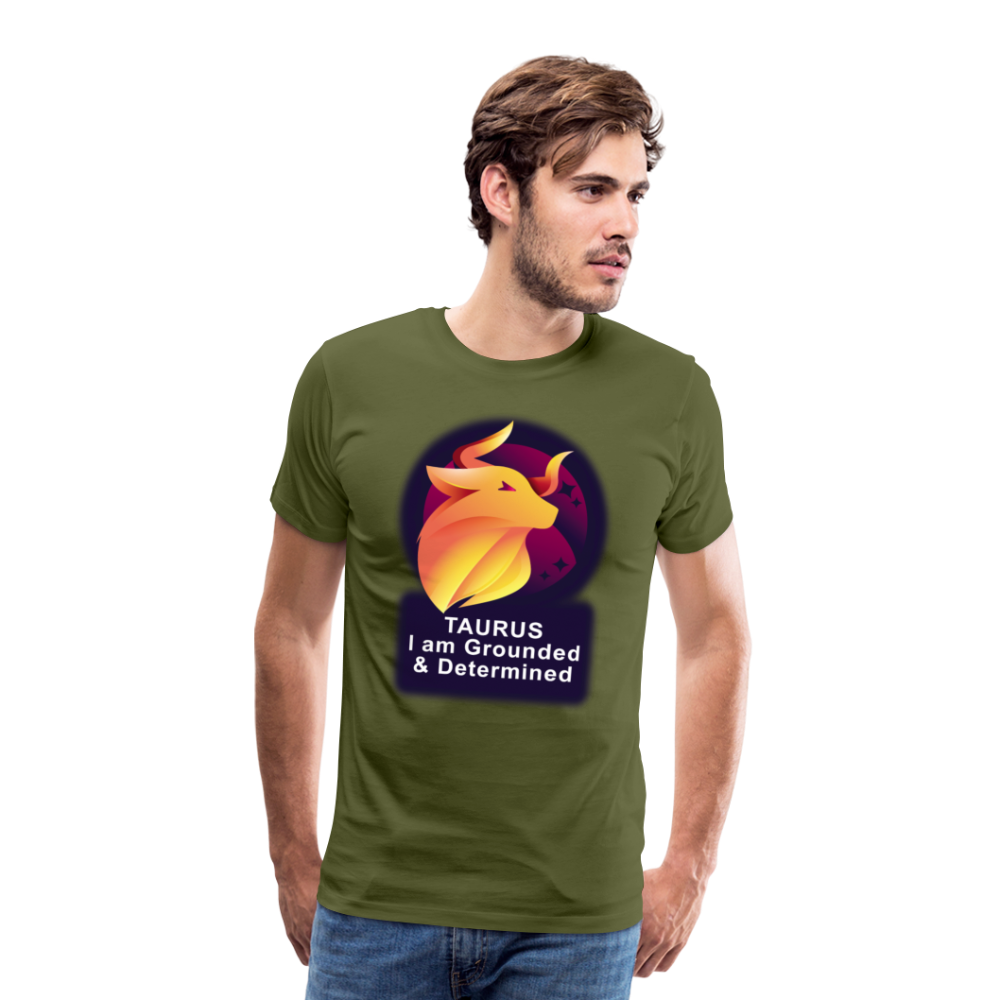 Men's Glow Taurus Premium T-Shirt - olive green