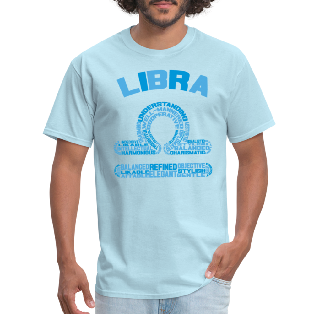 Men's Power Words Libra Classic T-Shirt - powder blue