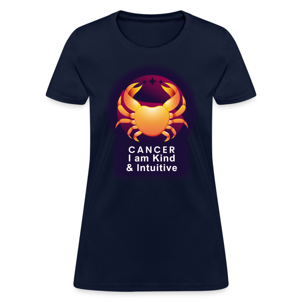 Women's Glow Cancer T-Shirt - navy