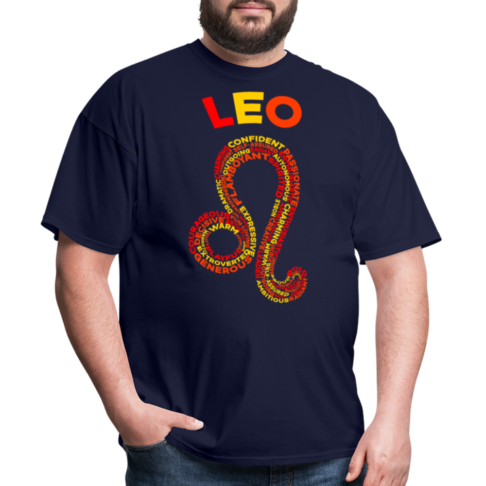 Men's Power Words Leo Classic T-Shirt - navy