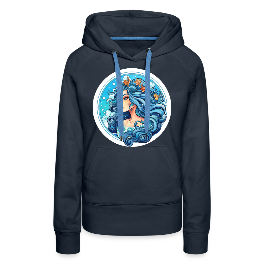 Women’s Symbol Aquarius Premium Hoodie - navy