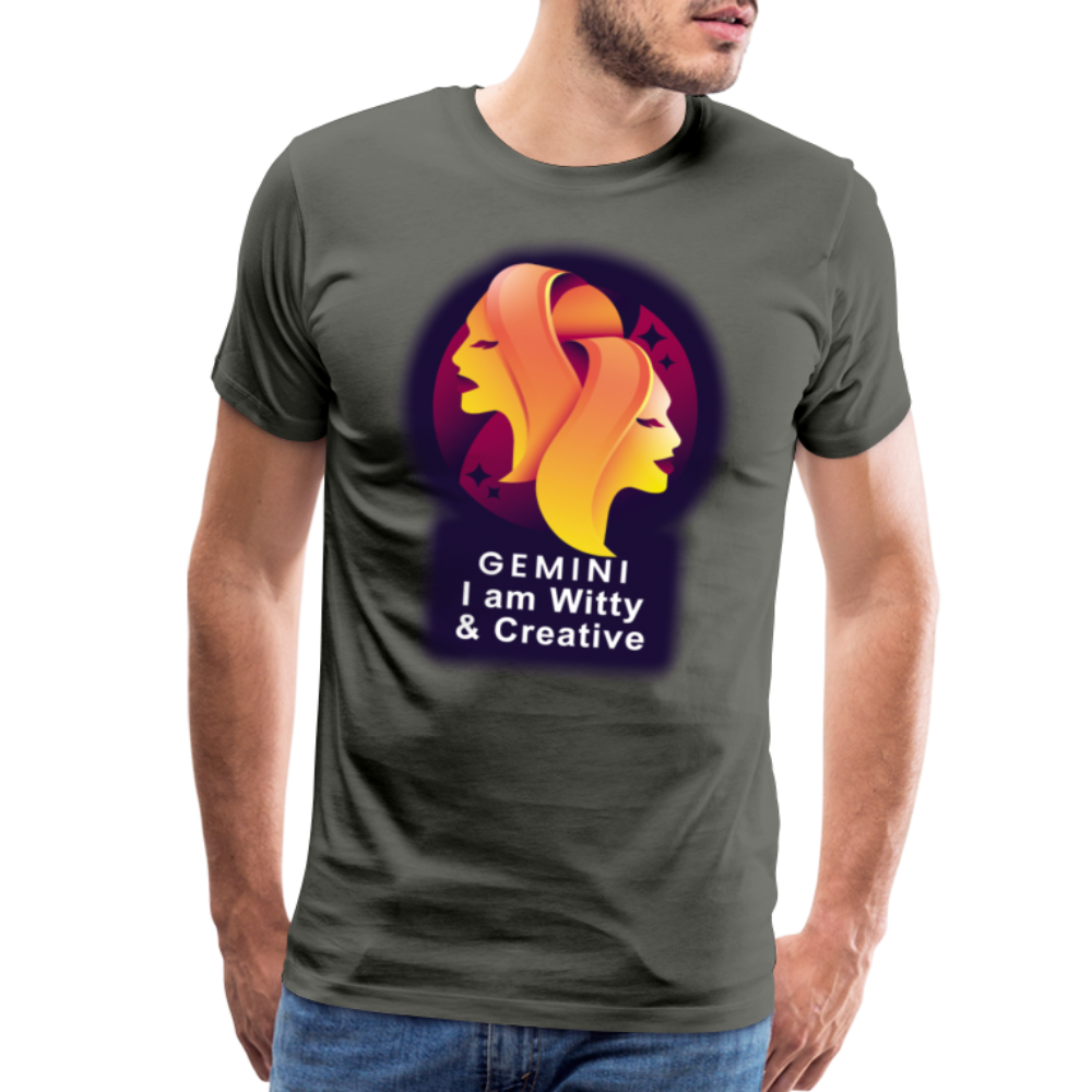 Men's Glow Gemini Premium T-Shirt - asphalt gray