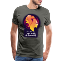 Thumbnail for Men's Glow Gemini Premium T-Shirt - asphalt gray