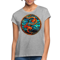 Thumbnail for Women's Mosaic Pisces Relaxed Fit T-Shirt - heather gray