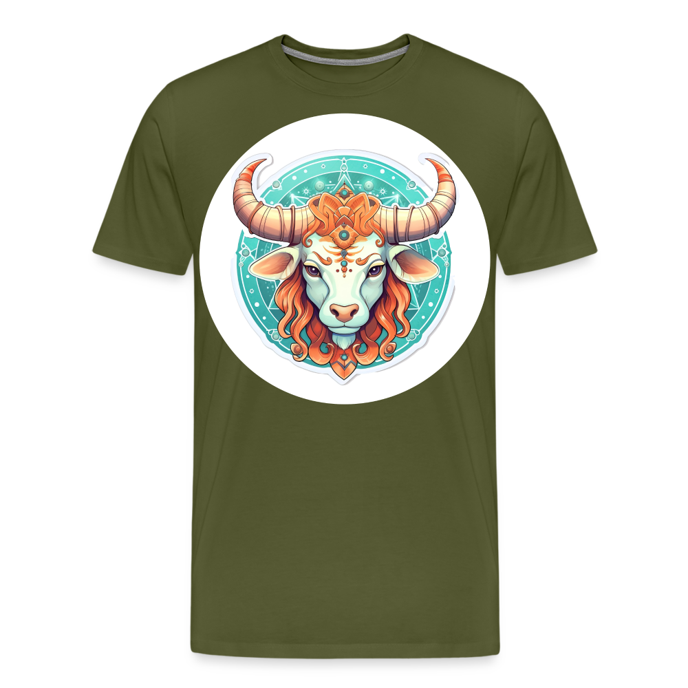 Men's Symbol Taurus Premium T-Shirt - olive green