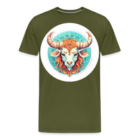 Thumbnail for Men's Symbol Taurus Premium T-Shirt - olive green