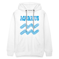 Thumbnail for Men's Power Words Aquarius Premium Hoodie - white