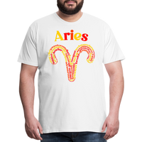 Thumbnail for Men's Power Words Aries Premium T-Shirt - white