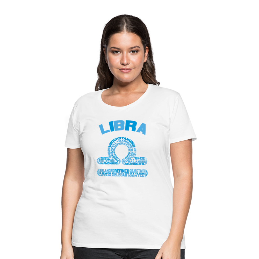 Women's Power Words Libra Premium T-Shirt - white