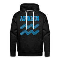 Thumbnail for Men's Power Words Aquarius Premium Hoodie - charcoal grey