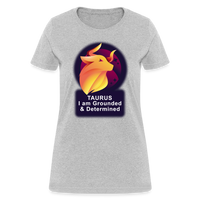 Thumbnail for Women's Glow Taurus T-Shirt - heather gray