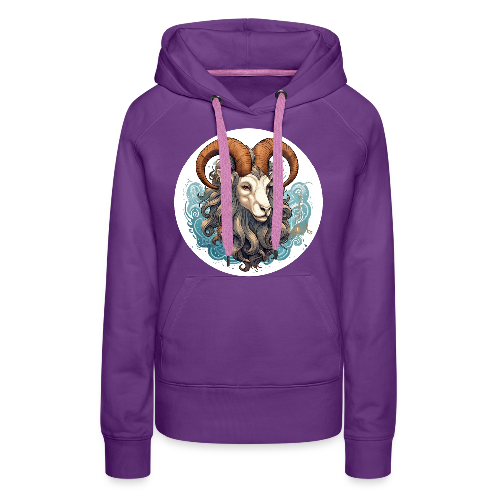 Women’s Symbol Capricorn Premium Hoodie - purple 