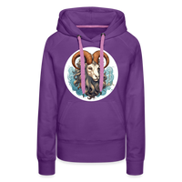 Thumbnail for Women’s Symbol Capricorn Premium Hoodie - purple 