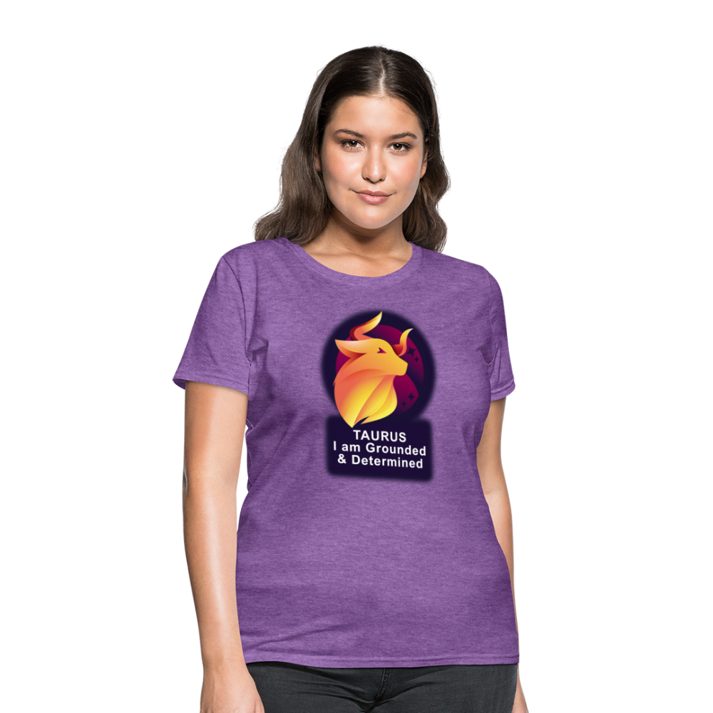 Women's Glow Taurus T-Shirt - purple heather