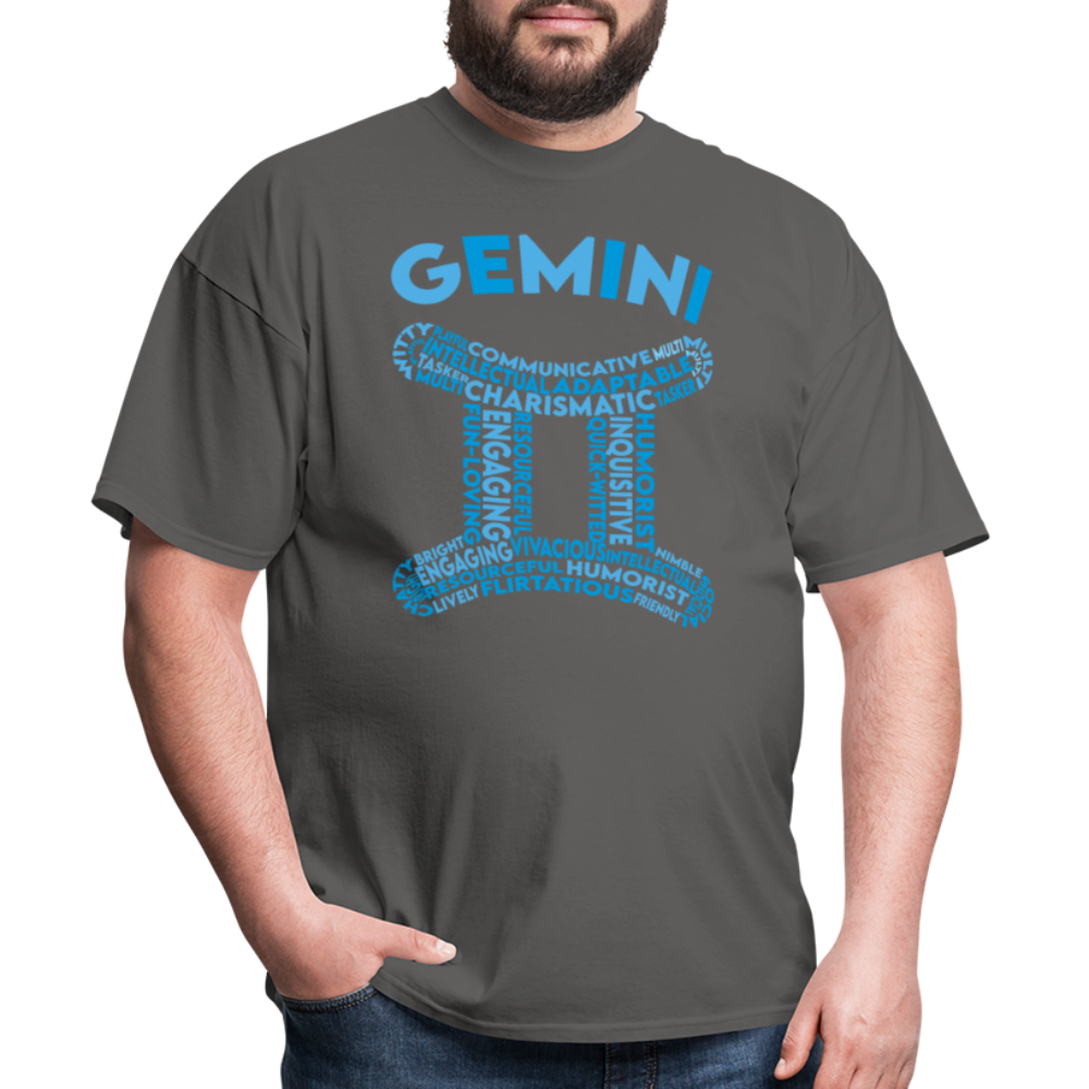 Men's Power Words Gemini Classic T-Shirt - charcoal