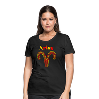 Thumbnail for Women's Power Words Aries Premium T-Shirt - black