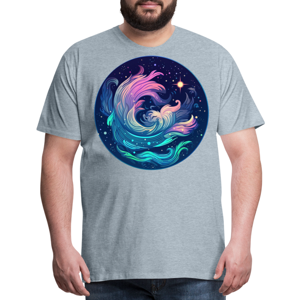 Men's Magic Aquarius Premium T-Shirt - heather ice blue