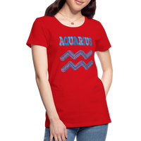 Thumbnail for Women's Power Words Aquarius Premium T-Shirt - red