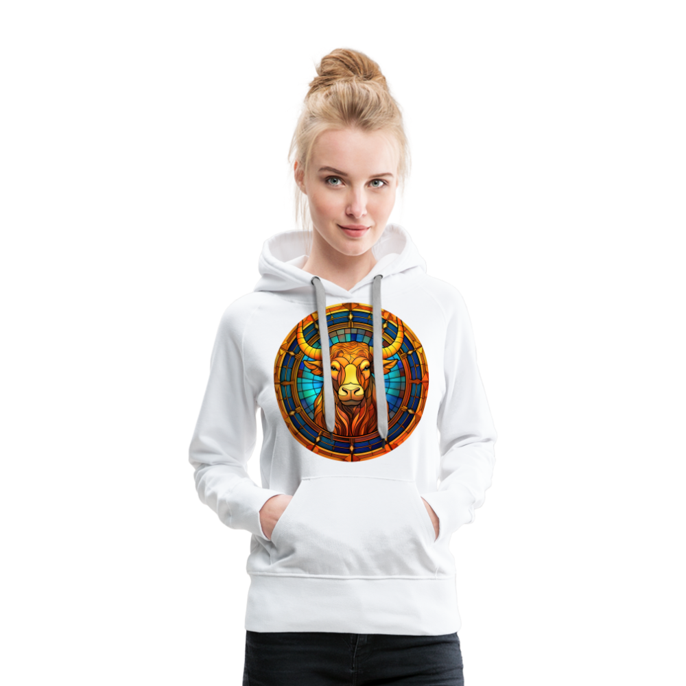 Women’s Mosaic Taurus Premium Hoodie - white