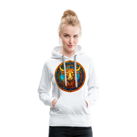 Thumbnail for Women’s Mosaic Taurus Premium Hoodie - white