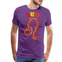 Thumbnail for Men's Power Words Leo Premium T-Shirt - purple