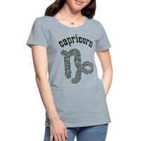 Thumbnail for Women's Power Words Capricorn Premium T-Shirt - heather ice blue