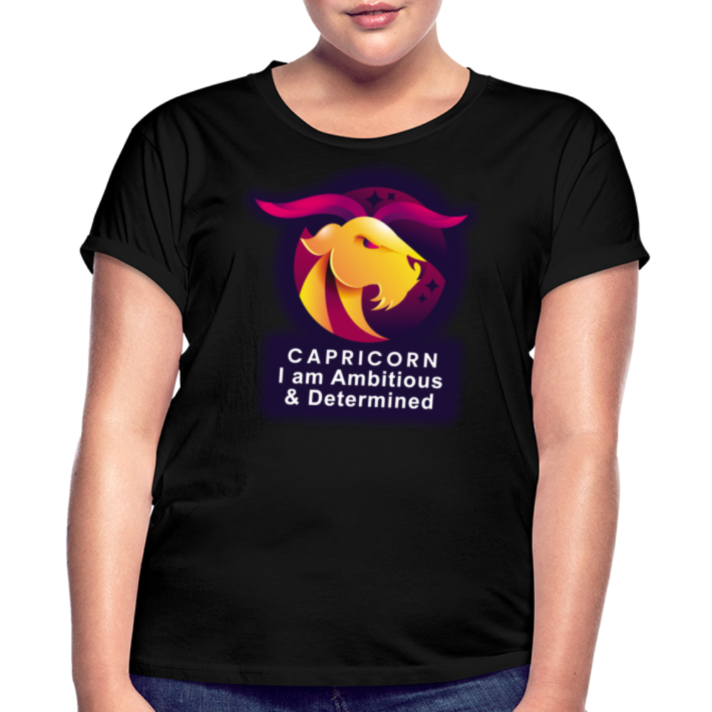 Women's Glow Capricorn Relaxed Fit T-Shirt - black