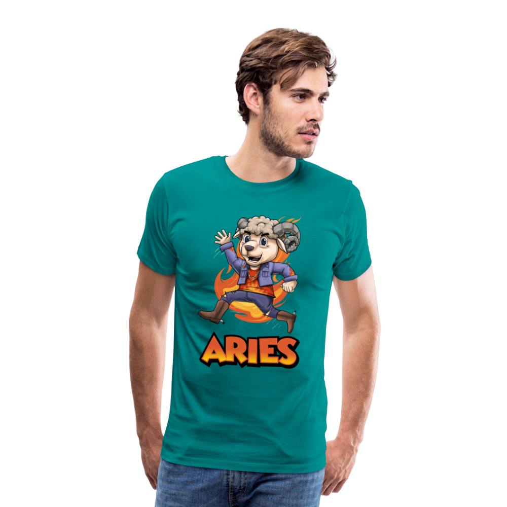 Men's Playful Aries Premium T-Shirt - teal