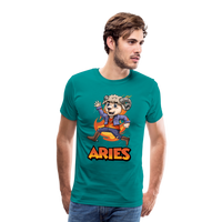 Thumbnail for Men's Playful Aries Premium T-Shirt - teal