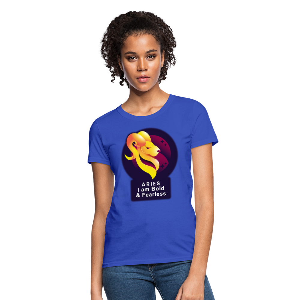 Women's Glow Aries T-Shirt - royal blue