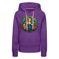 Thumbnail for Women’s Mosaic Virgo Premium Hoodie - purple 